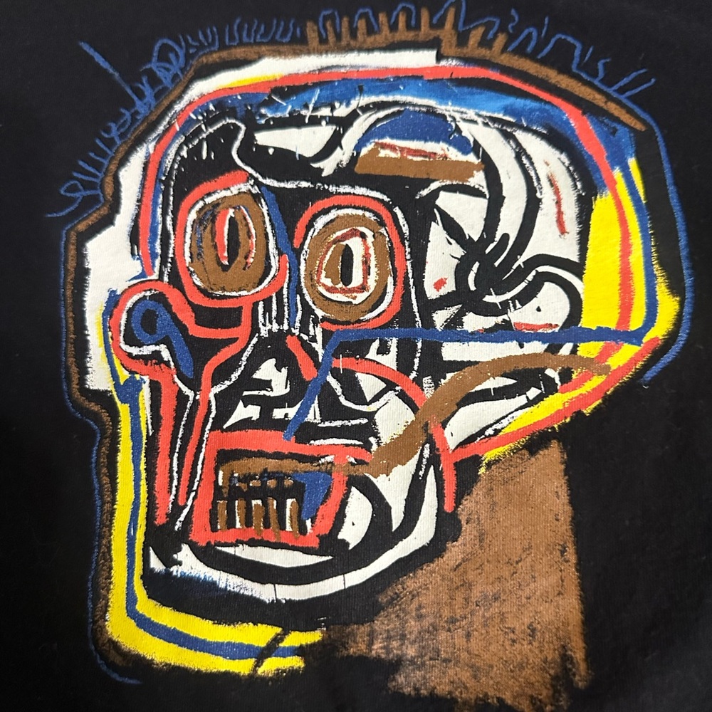 GAP Vibrant Basquiat Skull Art - Black, Blue, Yellow, Red
